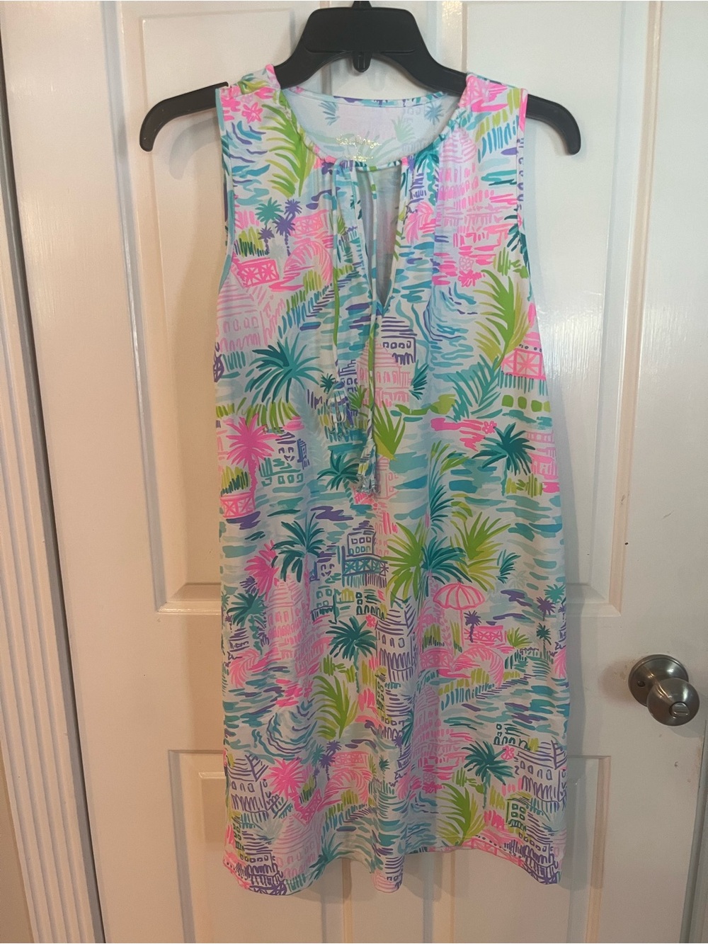Lilly Pulitzer Johana Tropical Print Sleeveless Dress - Pink, Aqua & Green